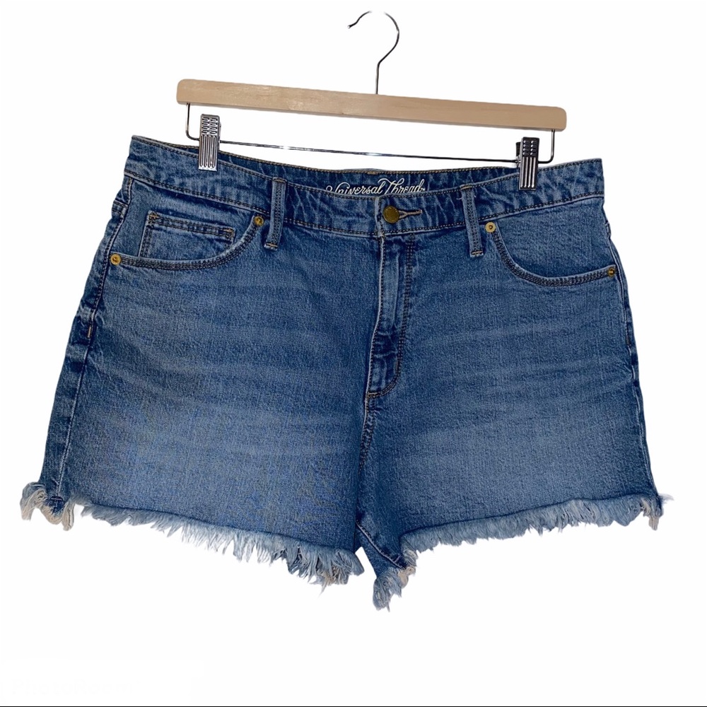 Universal Thread High Waisted Fringe Denim Shorts